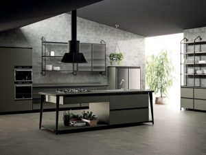 Dark grey kitchen