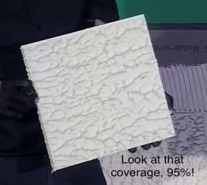 95% mortar coverage on tile