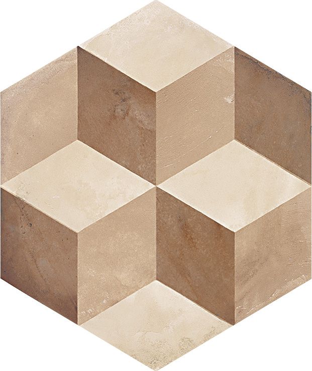 Cotto-Medley-Ivory-Ochre-and-Terracotta-Multi-Cube-Hexagon