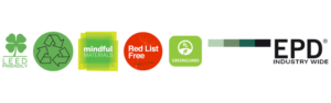 LEED_Recycled_EPD Industry_Declare_GreenGuard_Mindful