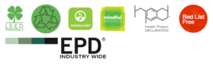 LEED_Recycled_EPD Industry_HPD_Declare_GreenGuard_Mindful