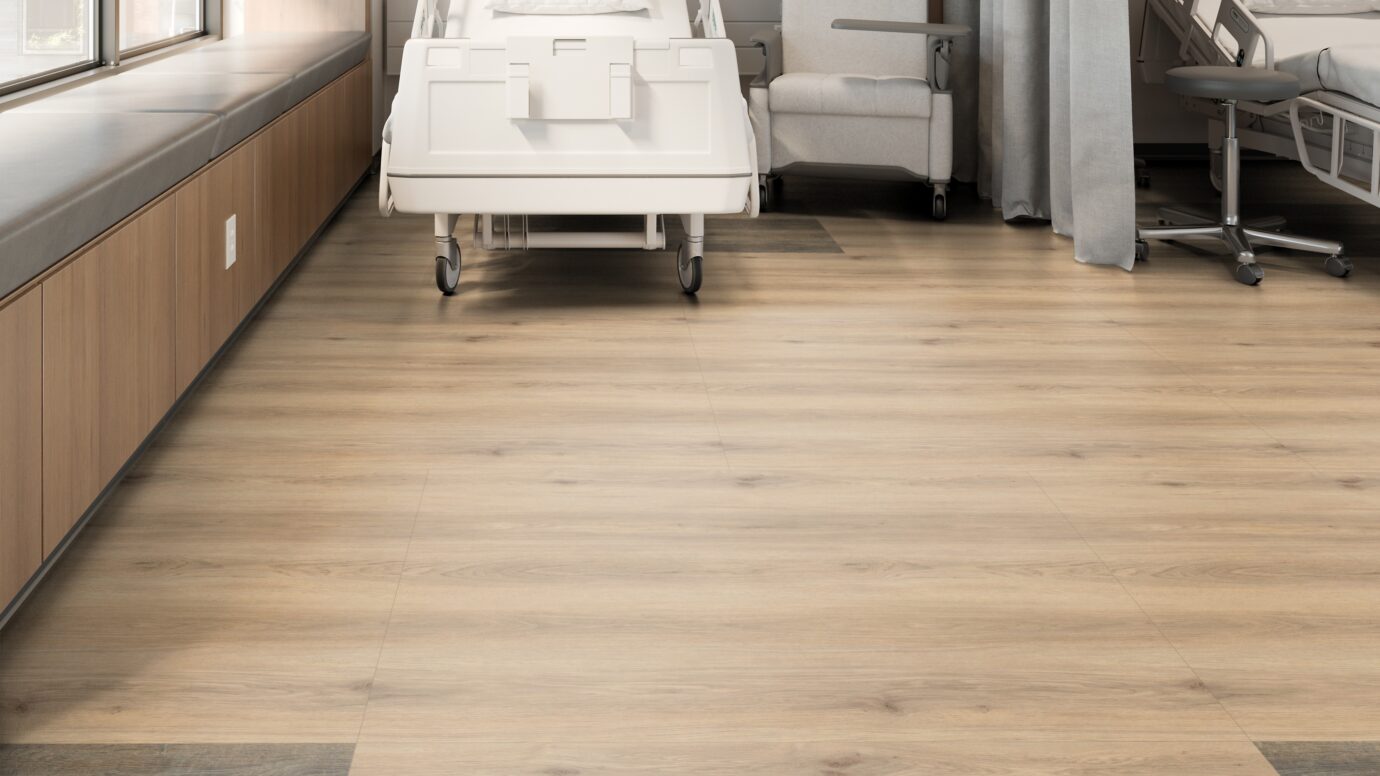 Wood Collection 01 LVT used in a hospital room