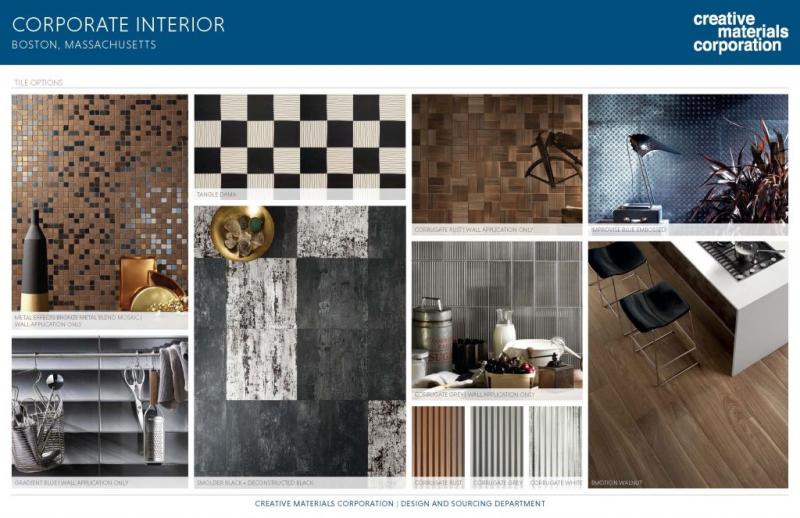 tile idea inspiration board for corporate clients