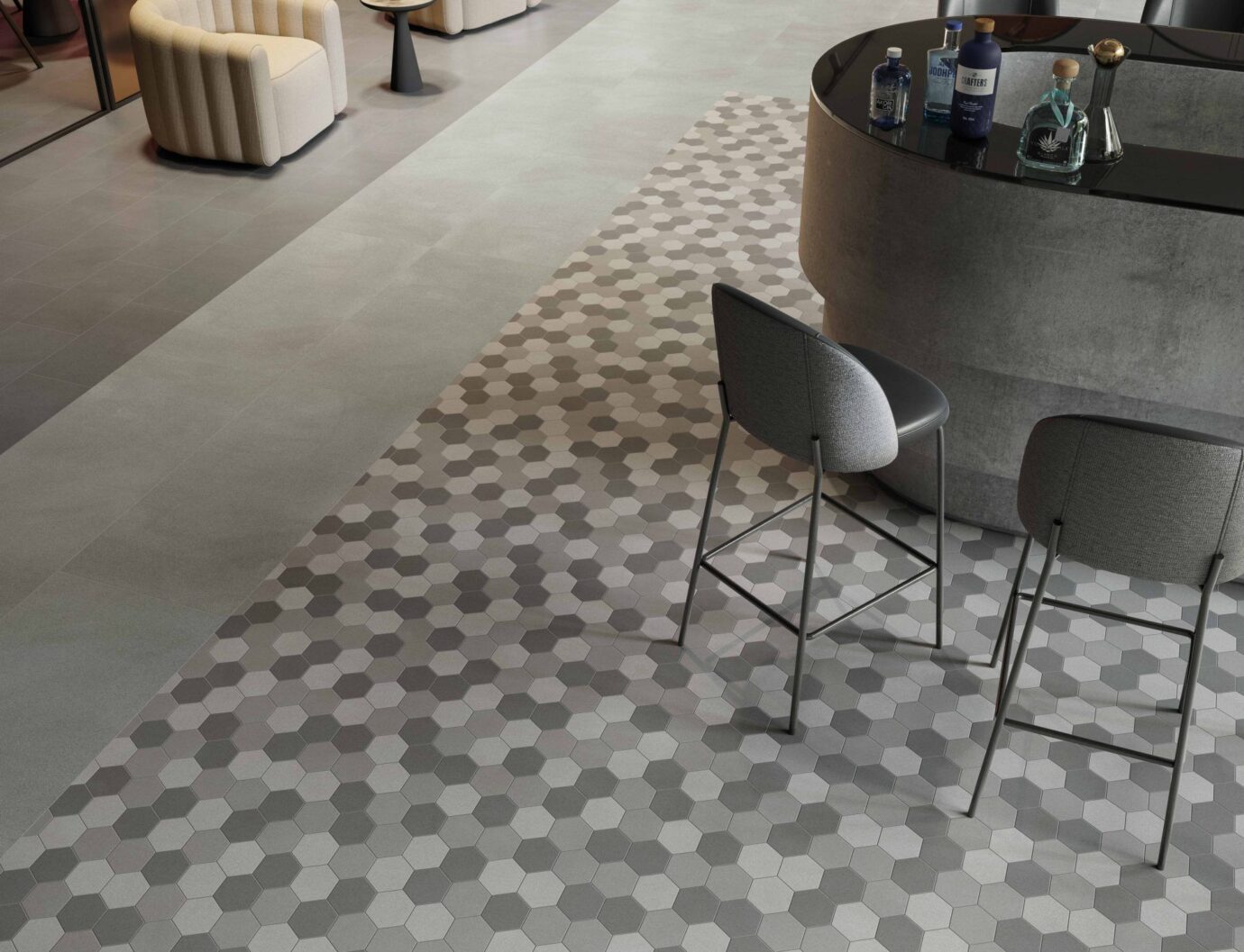 Scheme_BlackCoolHexagonMosaic_Install