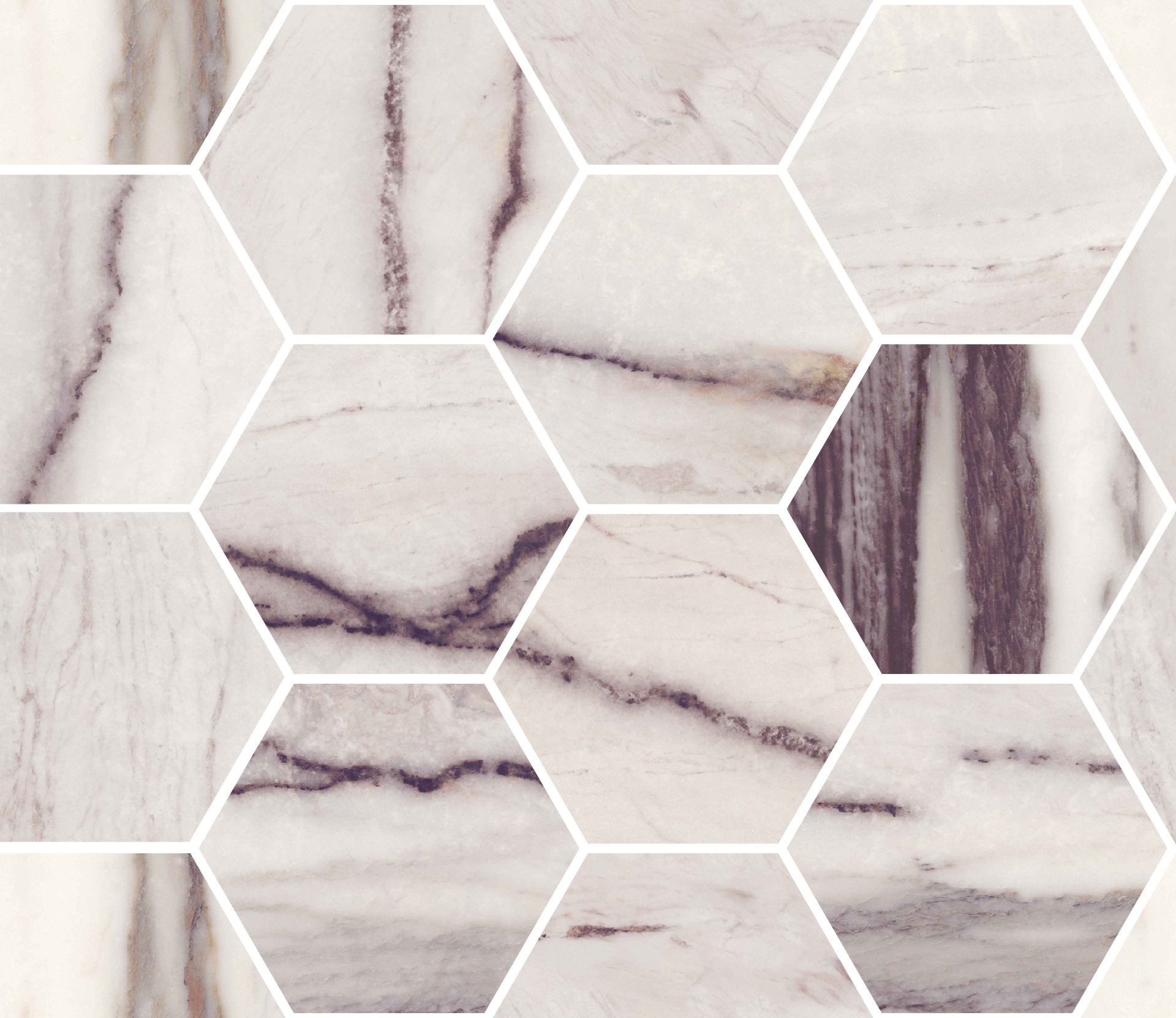 ExoticStone_PurpleMarble_HexagonMosaic