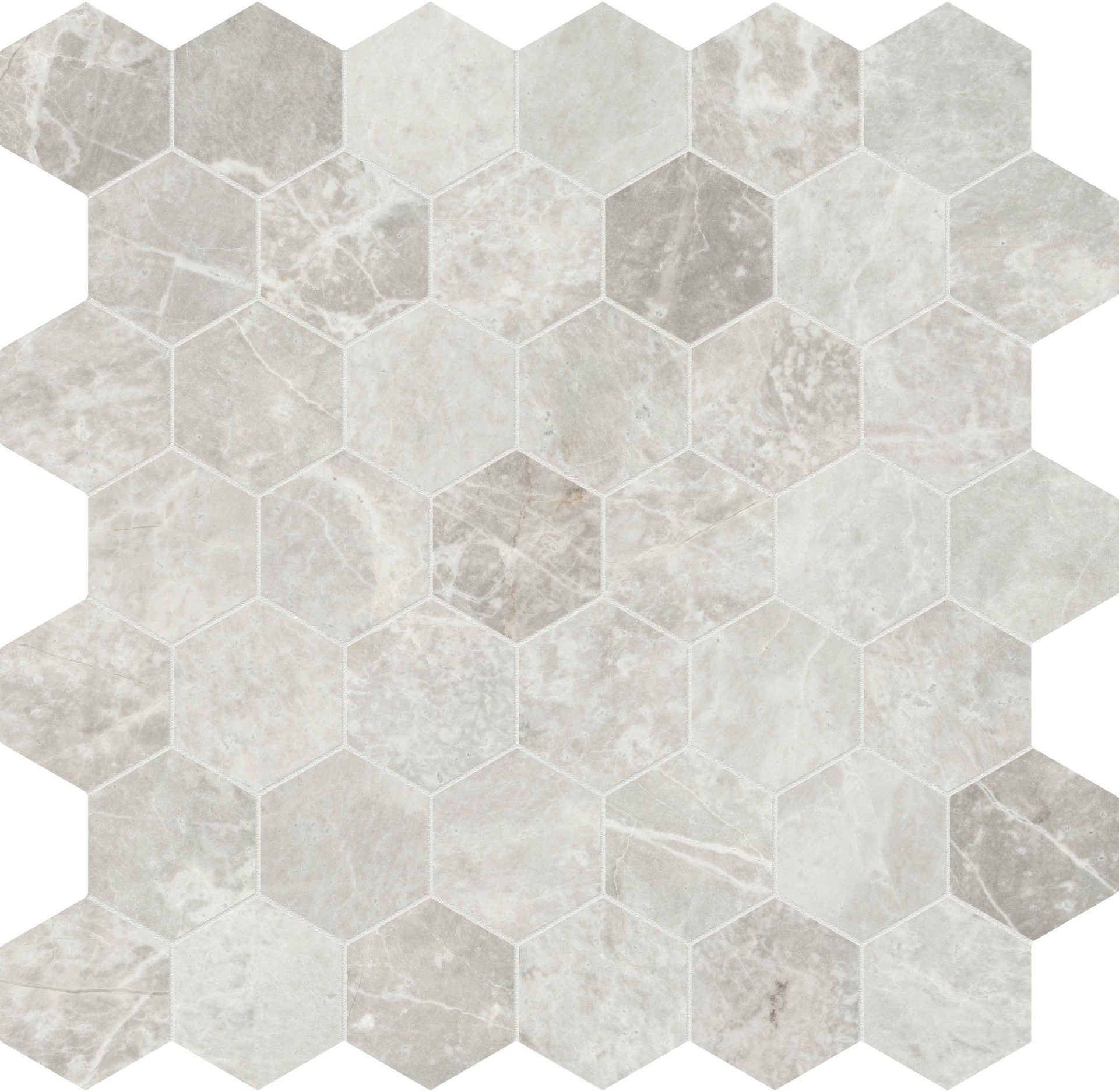 SymphonyofMarbles_GrigioVeneta_HexagonMosaic