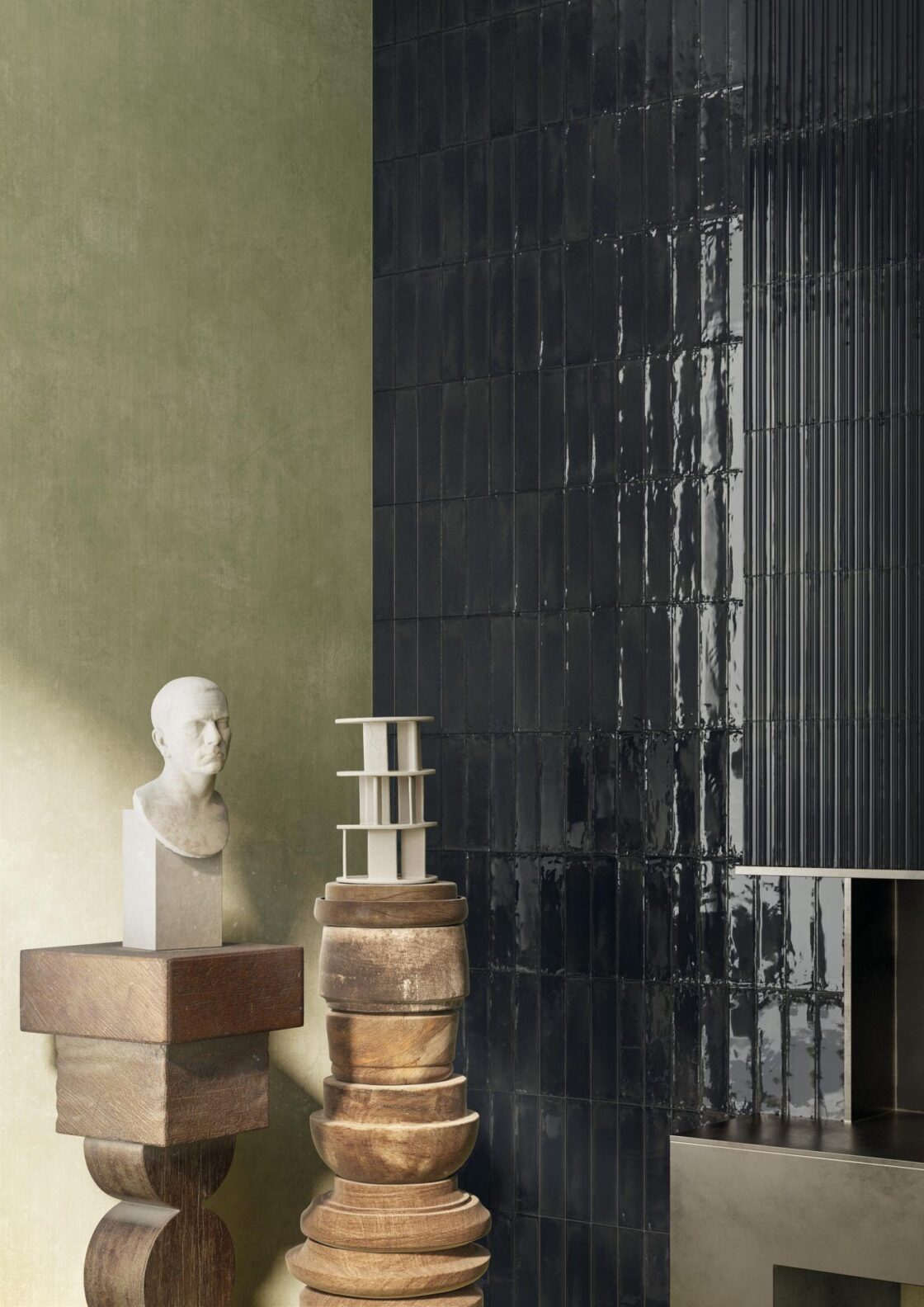 BrickArt_BlackLinearRelief_Install
