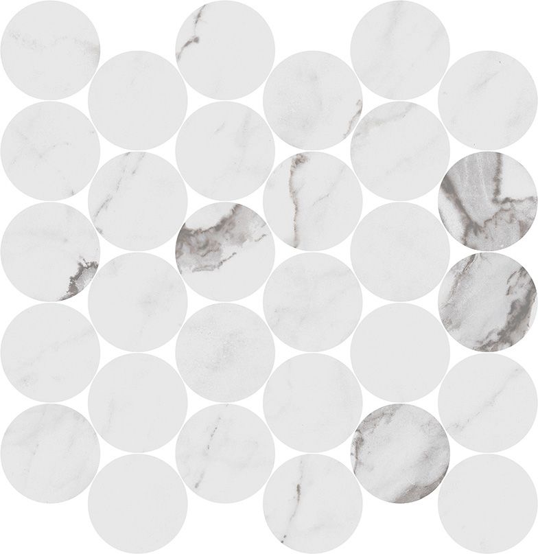 Extravaganza_Statuario_CirclesMosaic