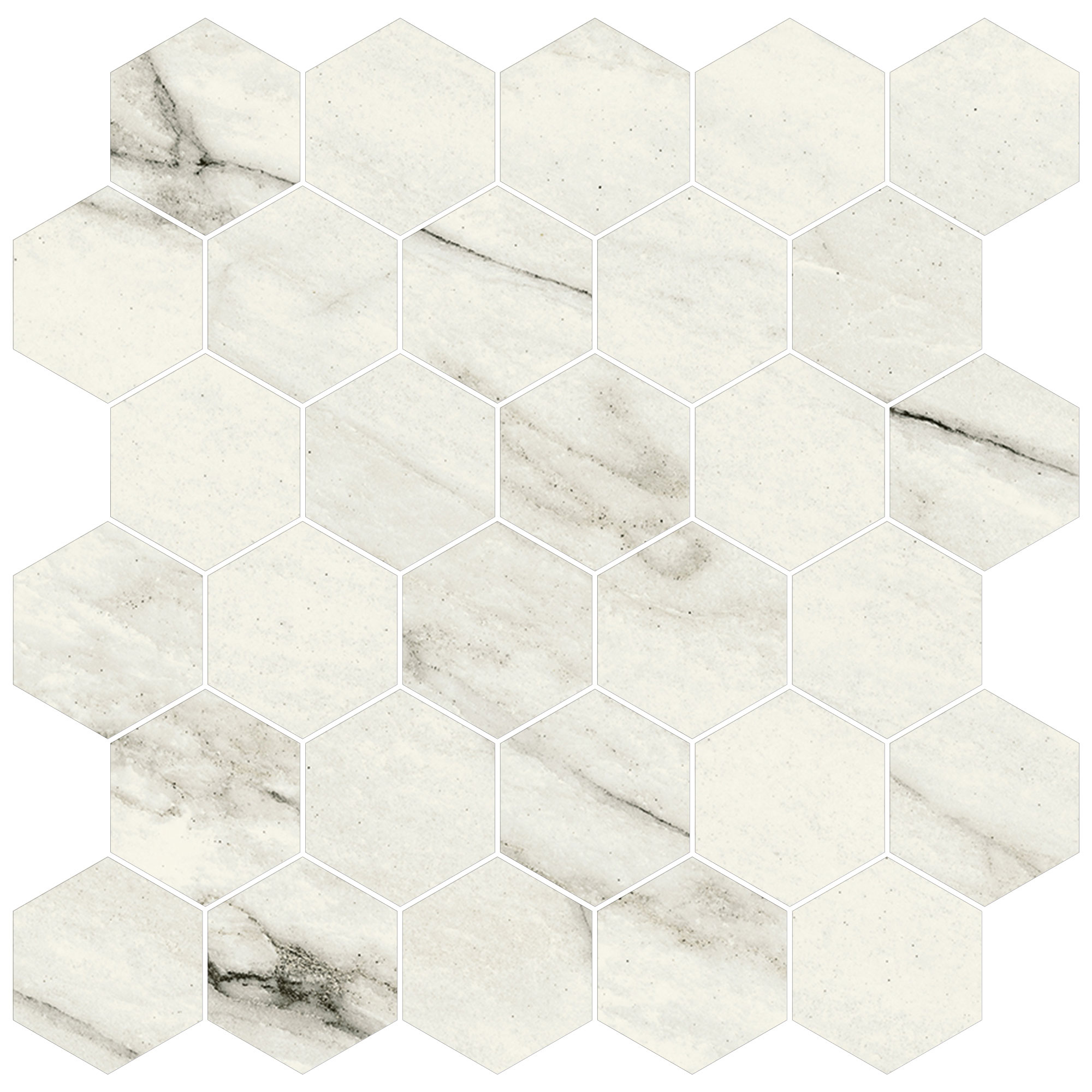 SymphonyCarraraWhite_HexagonMosaic