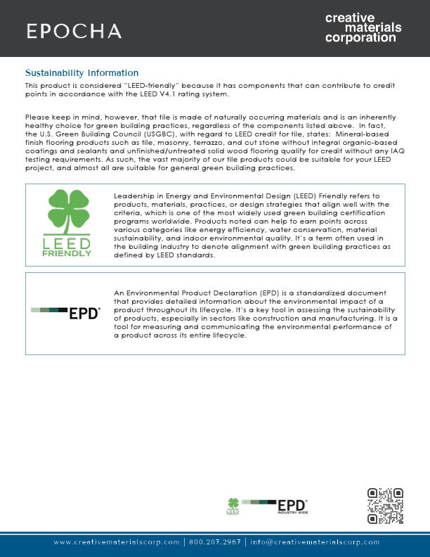 Epocha_Porcelain Tile Sustainability