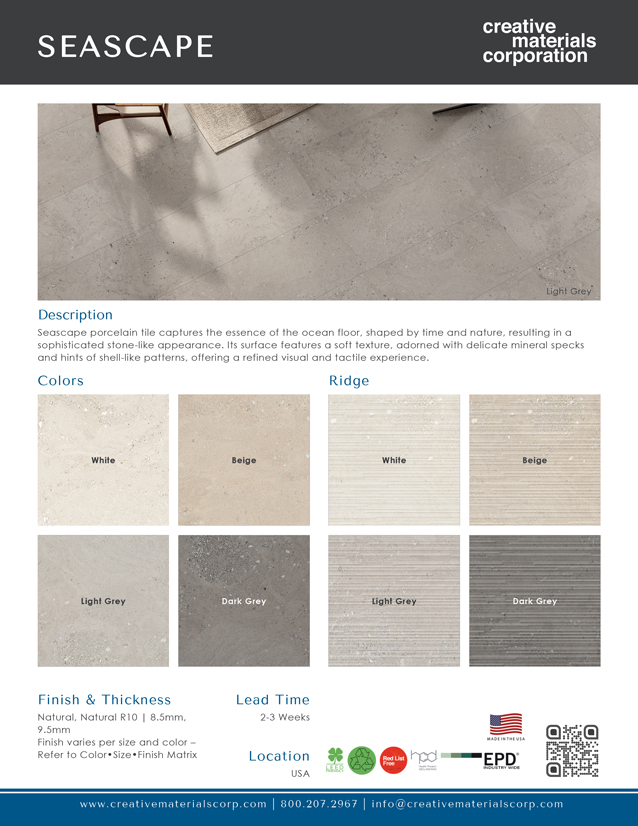 Seascape Cutsheet Cover