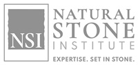 National Stone Institute logo in grayscale